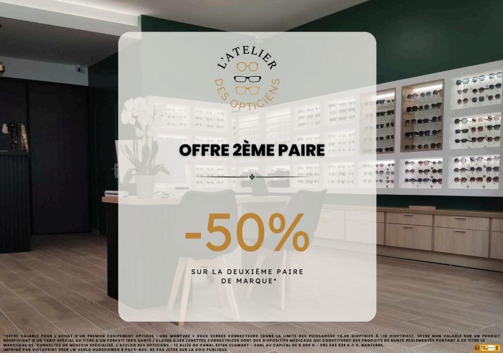 Votre 2ème paire de marques à -50%